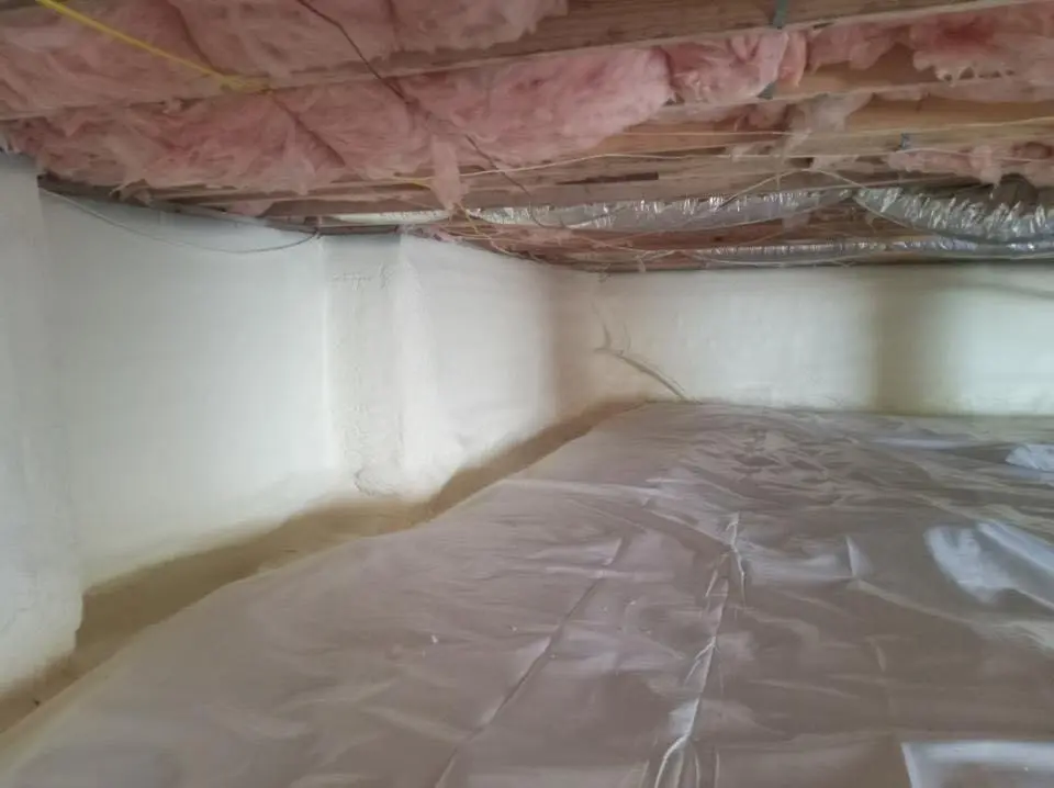 Crawl space encapsulation with closed-cell spray foam for Roof Leak Repair in Yucca Valley